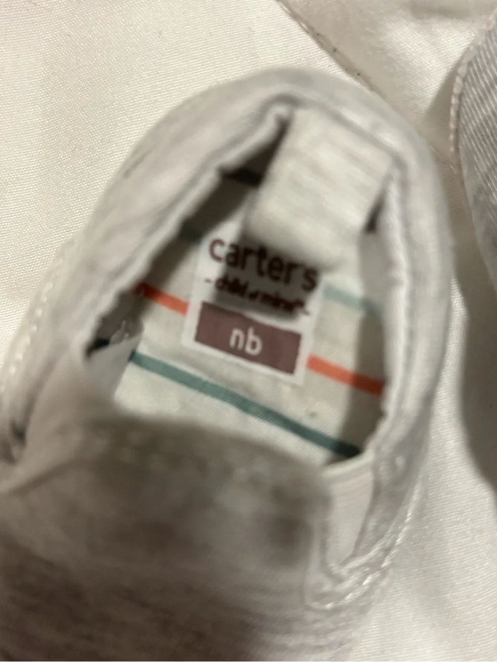 Carter's Light Gray Baby Slip-On Knit Shoes newborn walker